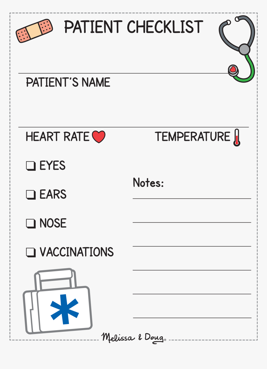 Doctors Clipart Checklist - Kids Doctor Prescription, HD Png Download, Free Download