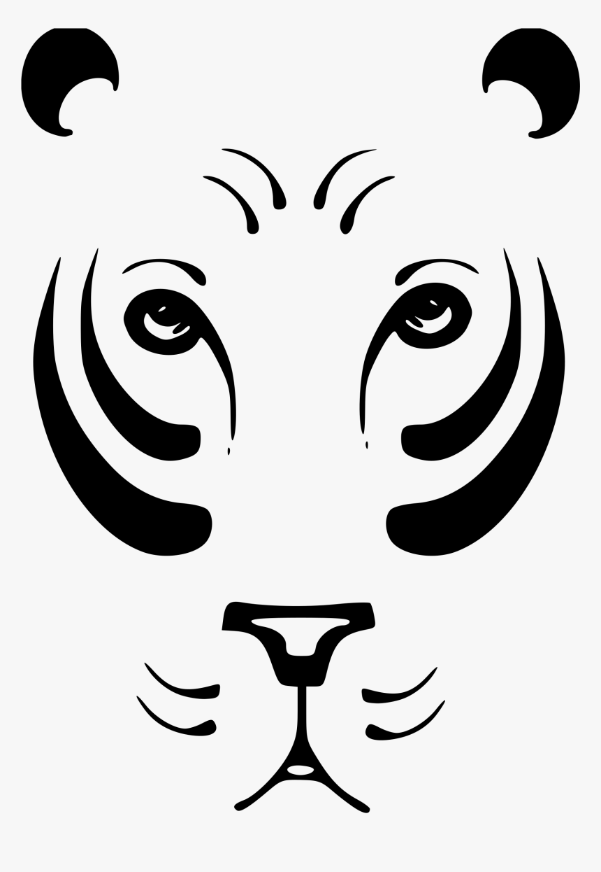 Lion Tiger Black Panther Drawing Clip Art - Gambar Abstrak Kartun Hitam Putih, HD Png Download, Free Download