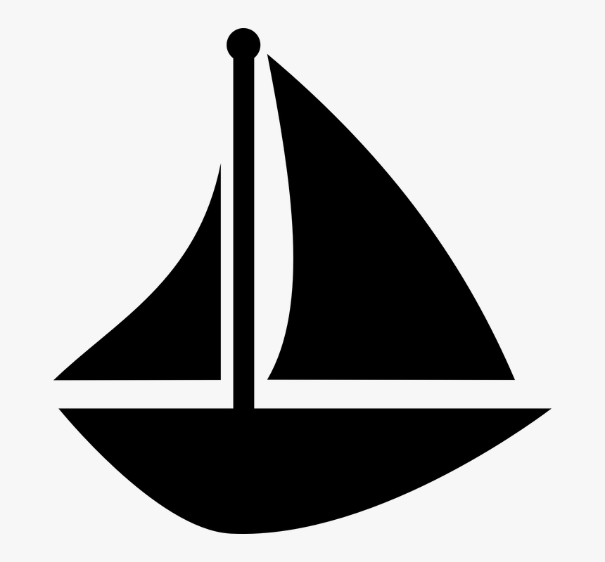 Boat, Sail, Sailboat, Schooner, Sea, Ship, Ocean, Water - Sail Boat Vector, HD Png Download, Free Download