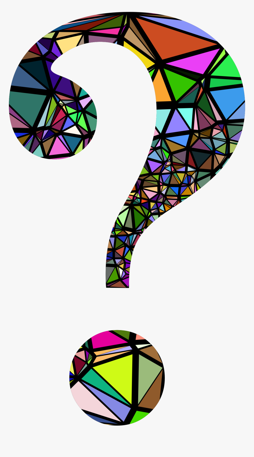 Low Poly Shattered Question Mark With Background Clip - Mark Clipart Transparent Question Mark Transparent, HD Png Download, Free Download