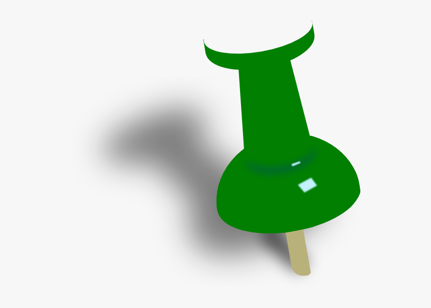 Green Push Pin Clipart, HD Png Download, Free Download