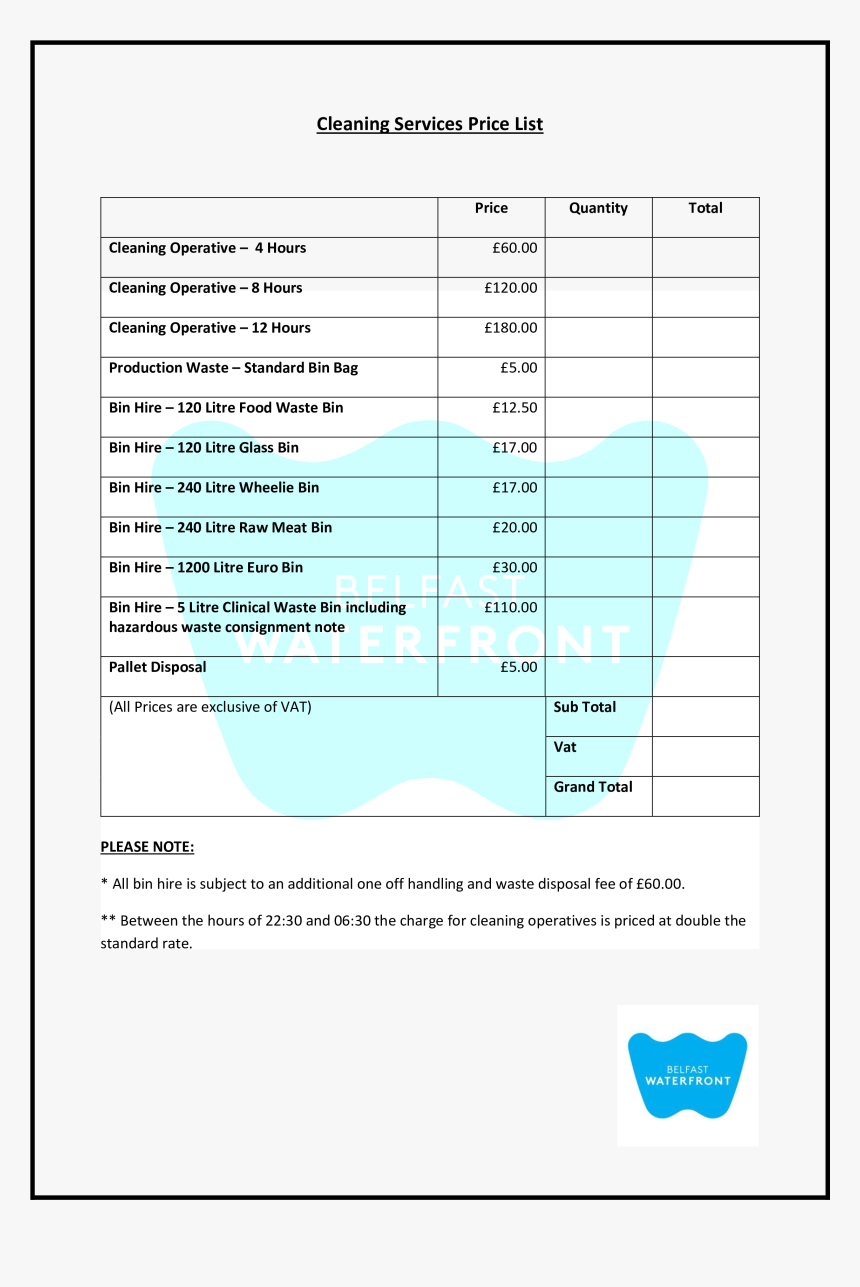 Clip Art Free Cleaning Templates At - Price List For Cleaning Services Near Me, HD Png Download, Free Download