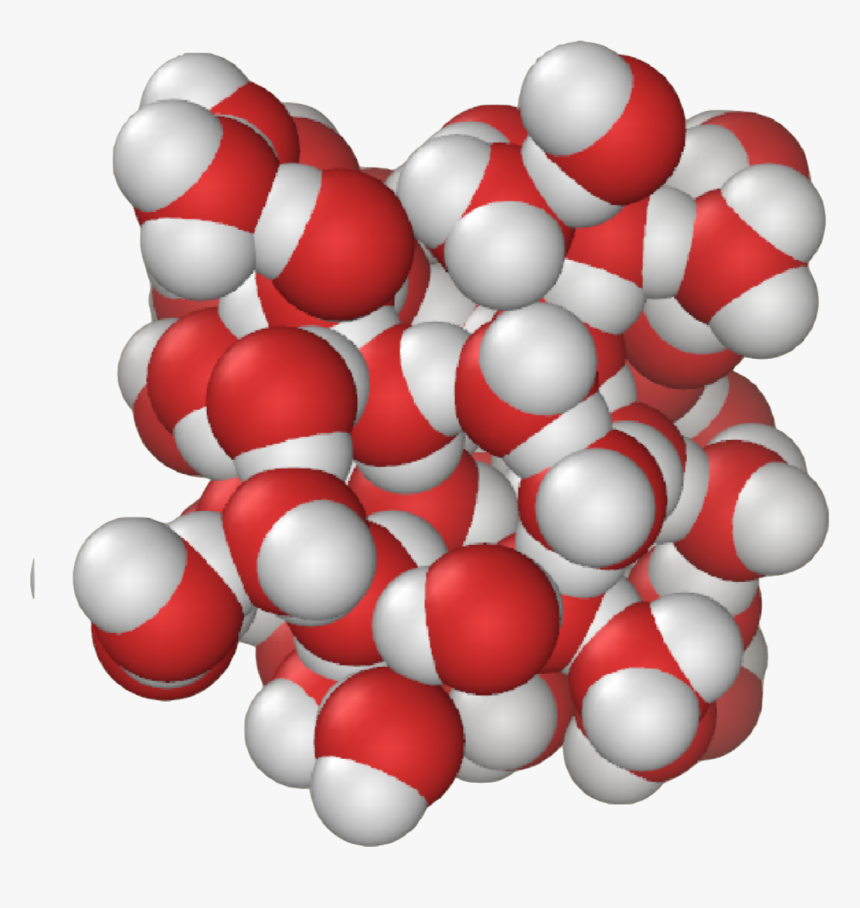 Liquid Water Molecules Bond - Ice And Water Structure, HD Png Download, Free Download