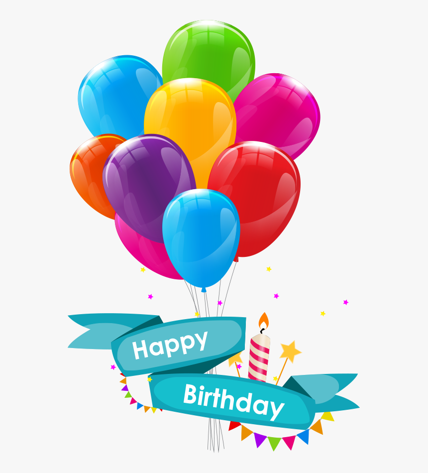 Colorful Balloons Transparent Background Png - Happy Birthday Balloon Png, Png Download, Free Download