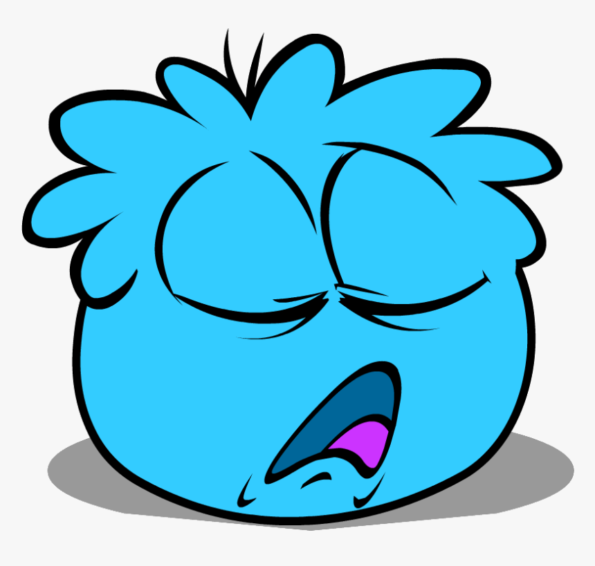 Artwork From The Book - Club Penguin Blue Puffle Sleep, HD Png Download, Free Download