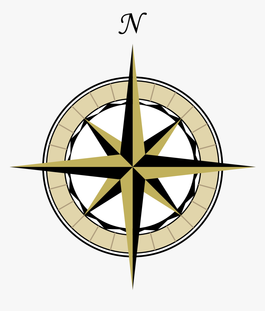 Vintage Compass Rose Transparent Background , Transparent - Clipart Compass Png, Png Download, Free Download