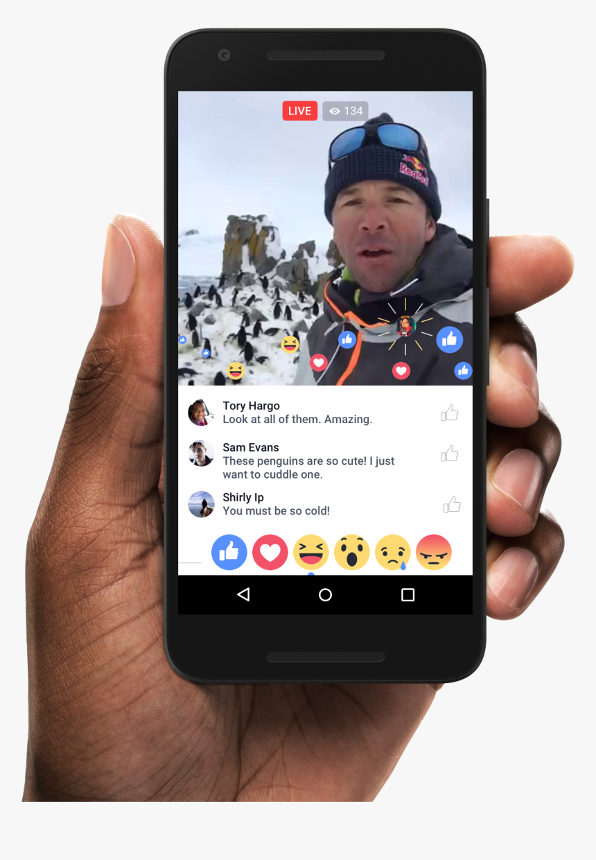 Live Reactions Android - Facebook Live Comments, HD Png Download, Free Download