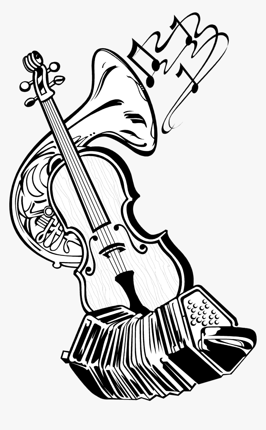 Instruments Music Free Stock - Sketch Of Musical Instruments, HD Png Download, Free Download