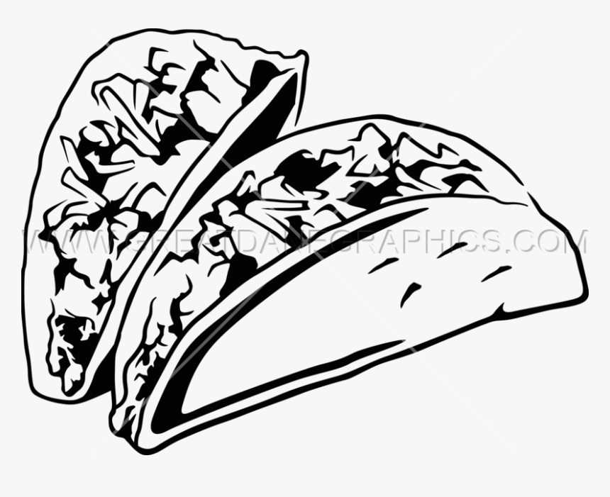 Transparent Taco Clipart Png - Black And White Taco, Png Download, Free Download