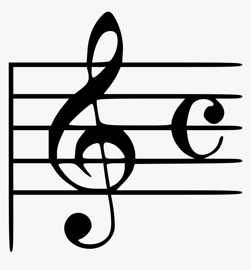 Treble Clef Common Time, HD Png Download, Free Download