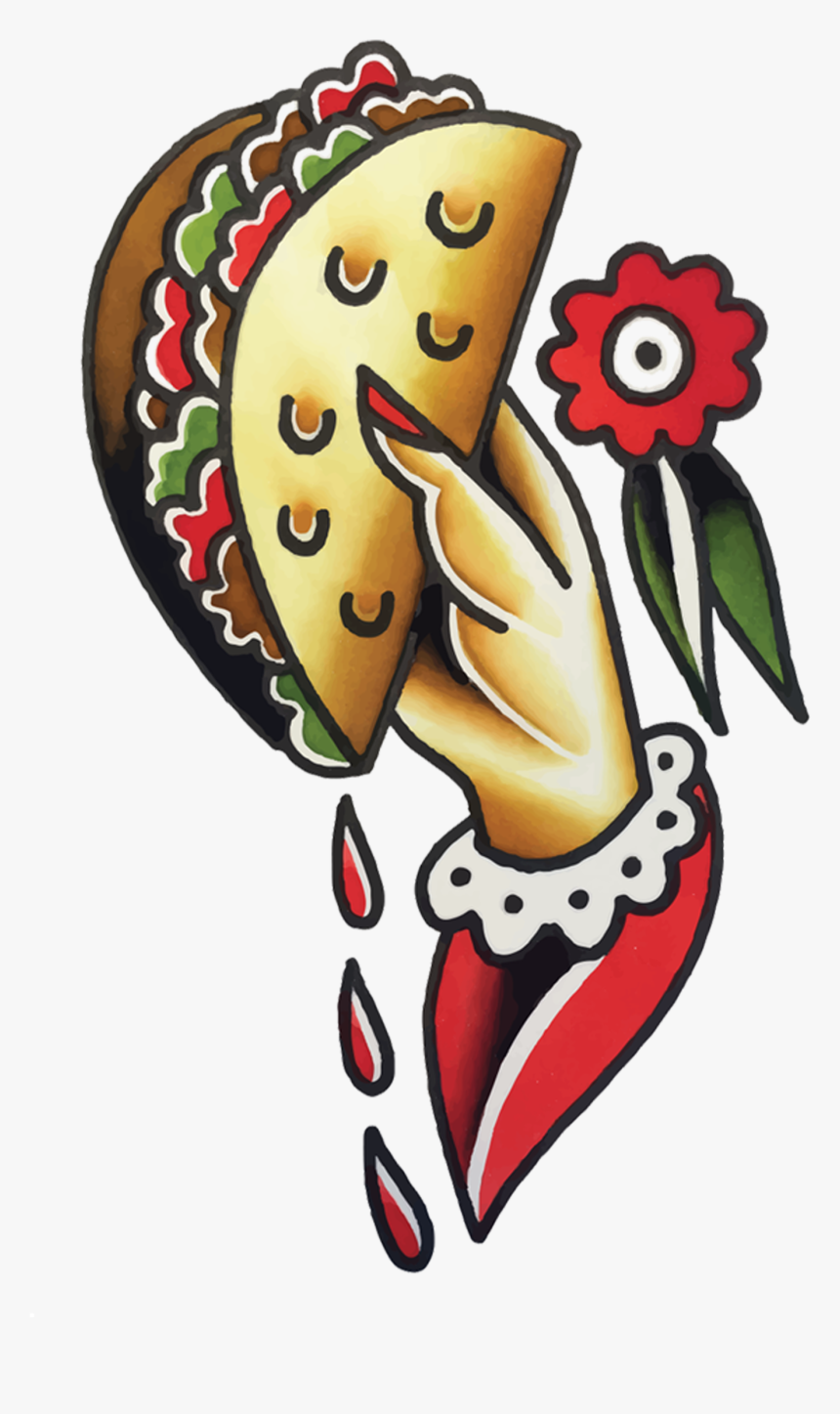 Taco Old School Tattoo, HD Png Download, Free Download