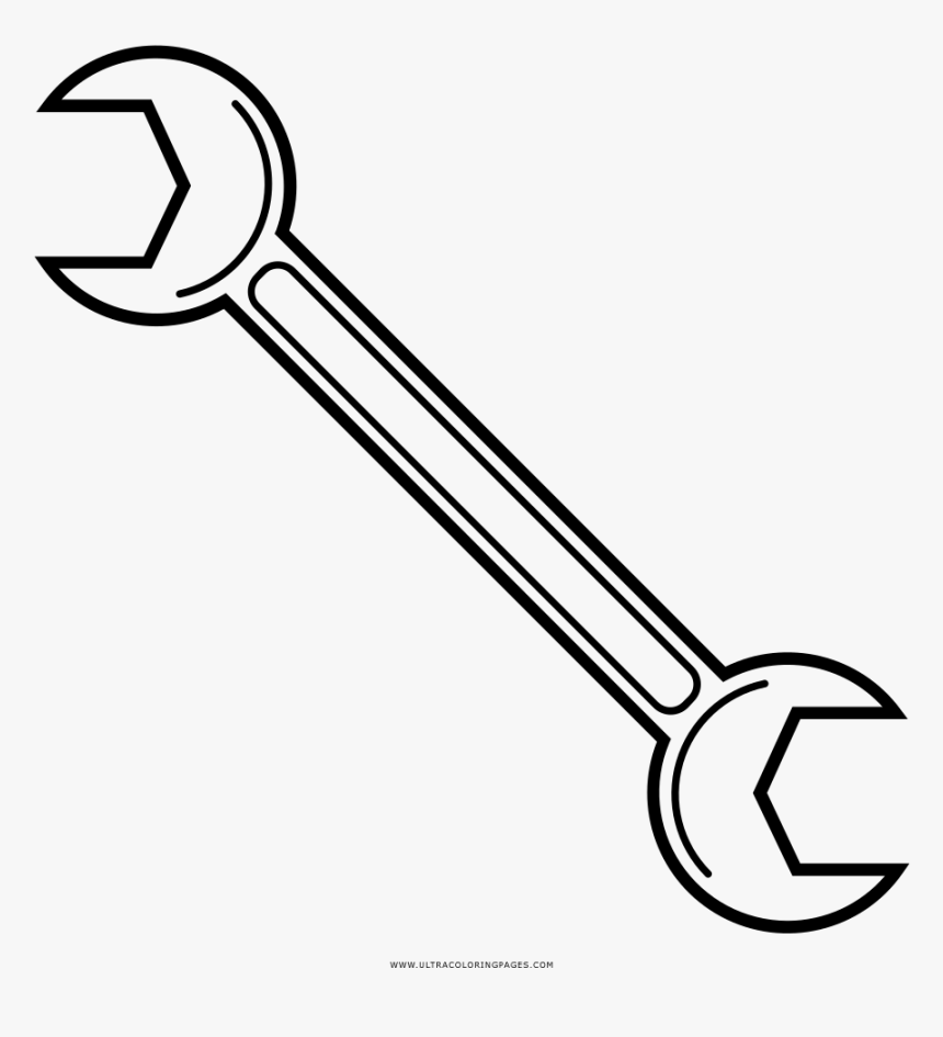 Dibujo De Llave Inglesa Para Colorear - Llave Inglesa Para Colorear, HD Png Download, Free Download