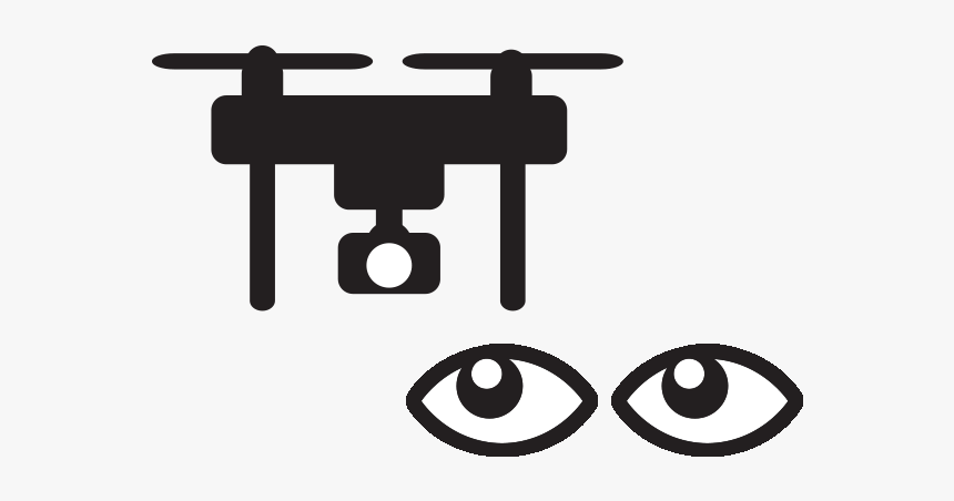 Drone Icon Design Visable See Watch Eye Contact Distance - Drone Video Icon Png, Transparent Png, Free Download