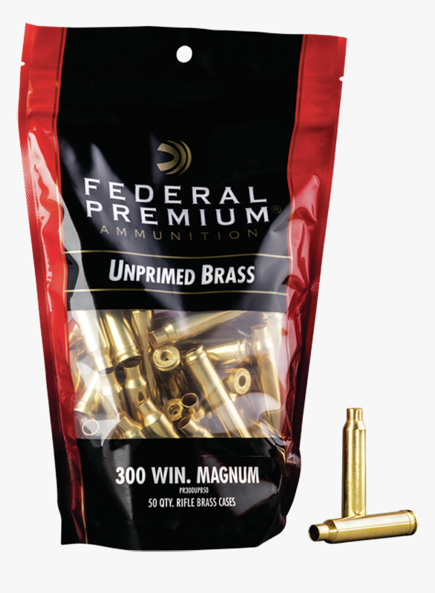 Federal Gold Medal Unprimed Brass 300 Win Mag, 50rd/bag - Federal Ammunition, HD Png Download, Free Download