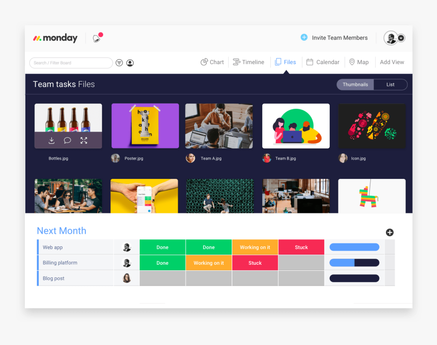 Filesview - Monday Com Calendar View, HD Png Download, Free Download