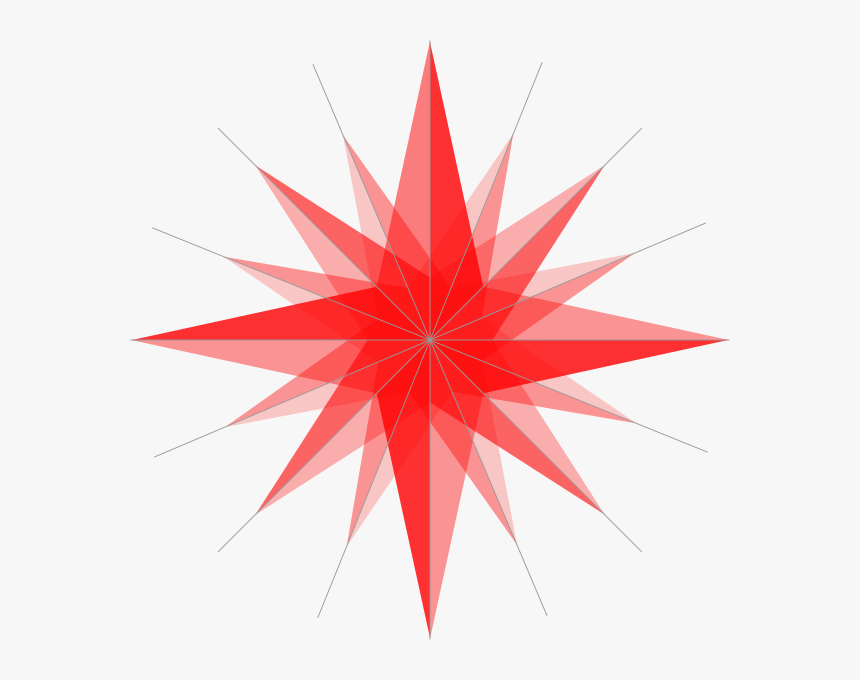 Red Transparent Compass Rose, HD Png Download, Free Download