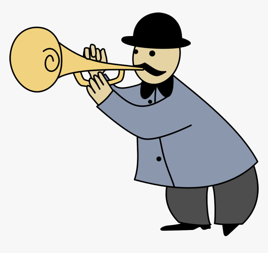 Man Playing Trumpet Clipart, HD Png Download, Free Download