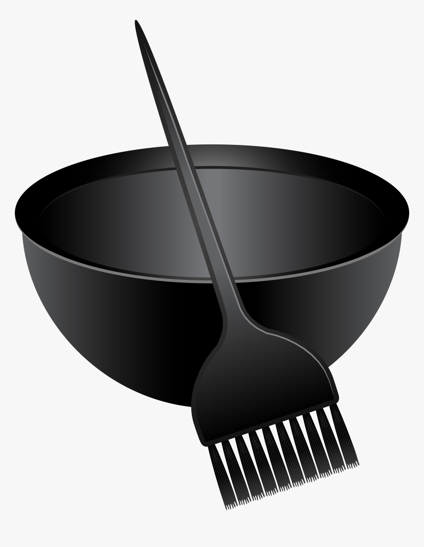 Hair Dye Brush And Mixing Bowl Png Clip Art Image, Transparent Png, Free Download