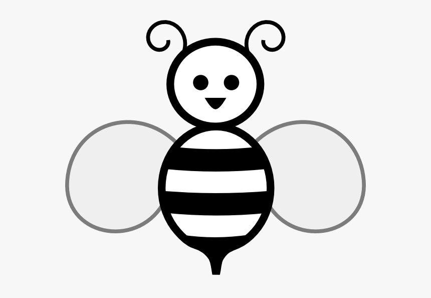Spelling Png Black And White - Bumble Bee Clipart Black And White, Transparent Png, Free Download