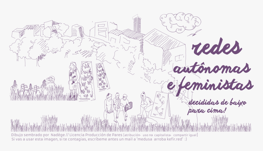 Redes Autonomas E Feministas - Drawing, HD Png Download, Free Download