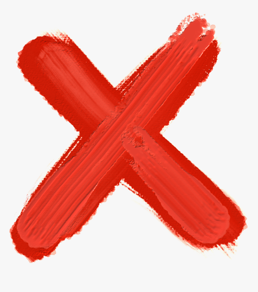 X No Negative Dont Forbidden Private Closed Ex Cross - Red X Paint Png, Transparent Png, Free Download