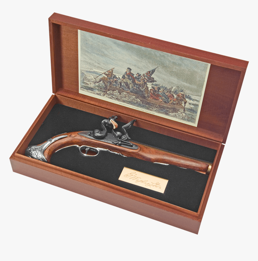 George Washington Pistol Boxed Set - George Washington Flintlock Pistol Replica, HD Png Download, Free Download