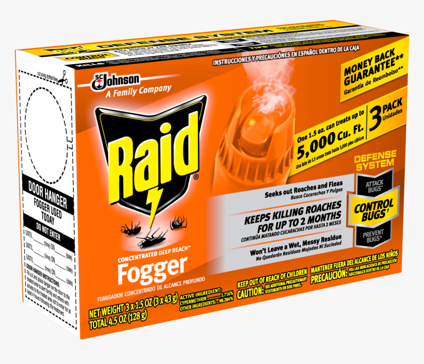 Raid Concentrated Deep Reach Fogger - Raid Fogger, HD Png Download, Free Download