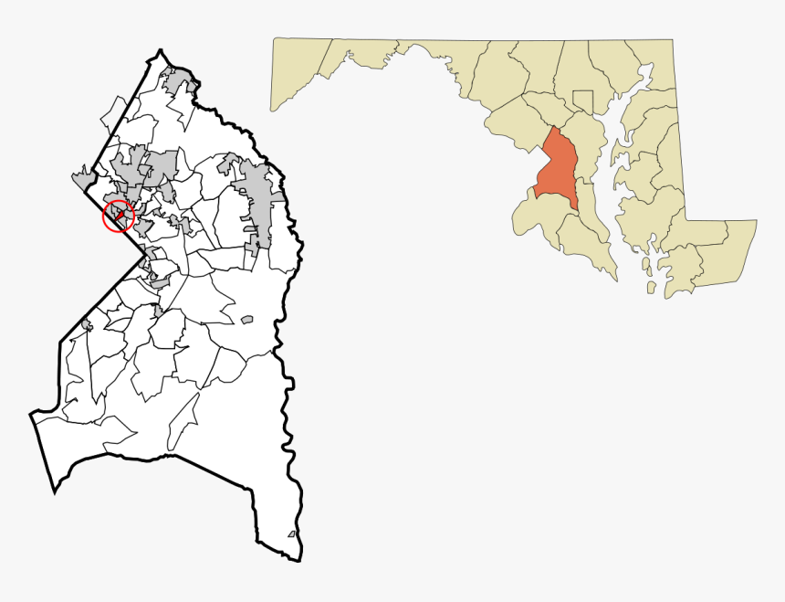 Prince George"s County Maryland Incorporated And Unincorporated - Prince George's County Outline, HD Png Download, Free Download
