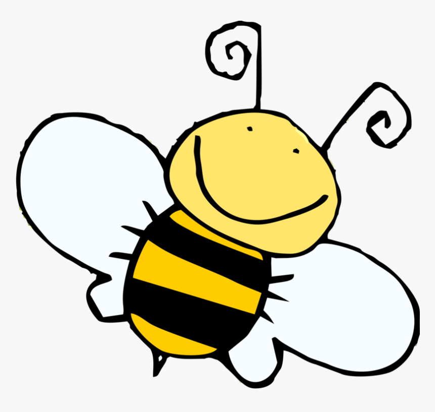 Drawn Bee Honey Clipart - Bee Clipart Free, HD Png Download, Free Download