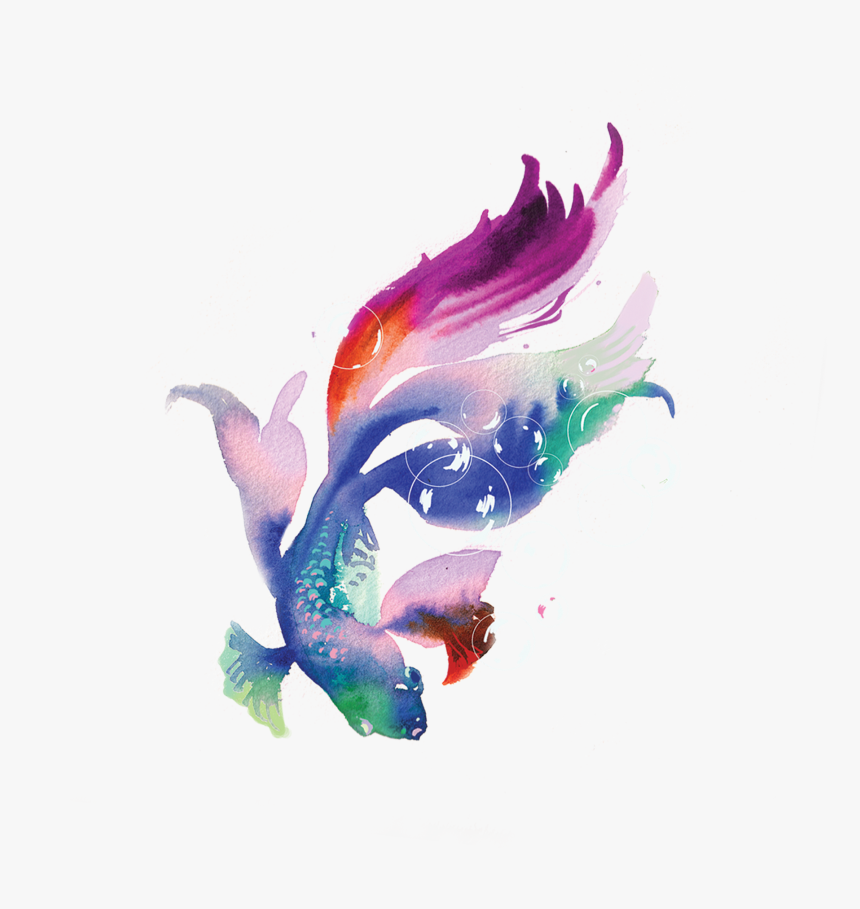 Watercolor Betta Fish Tattoos, HD Png Download, Free Download