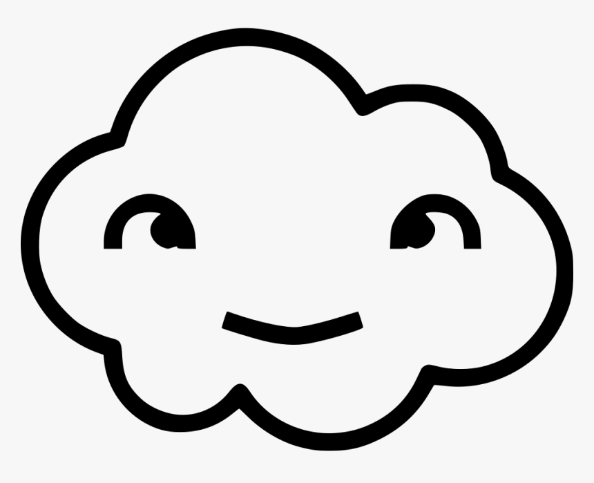 Cloud Weird Eyes Happy - Cloud With Face Png, Transparent Png, Free Download