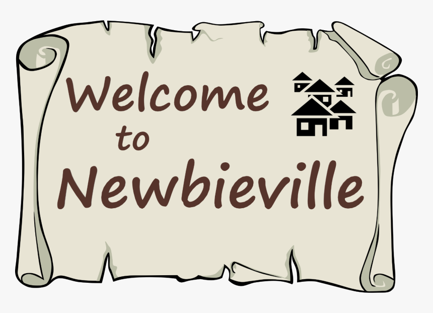 Image Of A Scroll That Reads "welcome To Newbieville - Scroll Clip Art, HD Png Download, Free Download