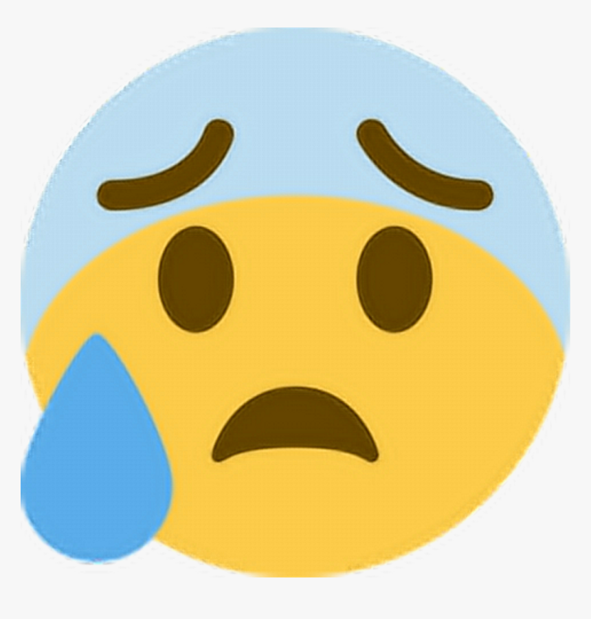 Scared Emoji Png - Discord Cold Sweat Emoji, Transparent Png, Free Download