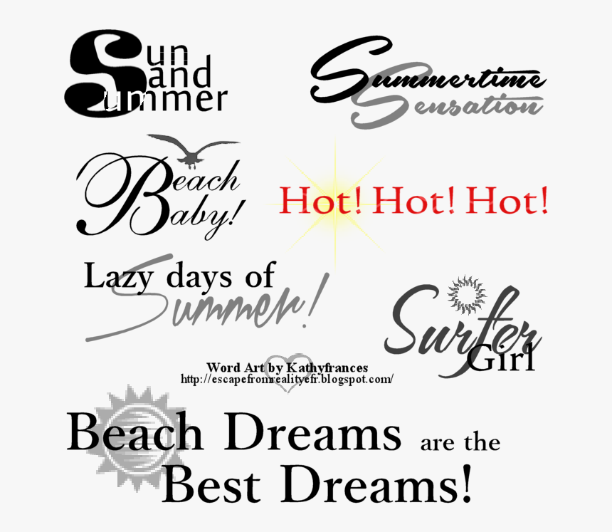 Summer Word Art Png - Word Art Summer Png, Transparent Png, Free Download