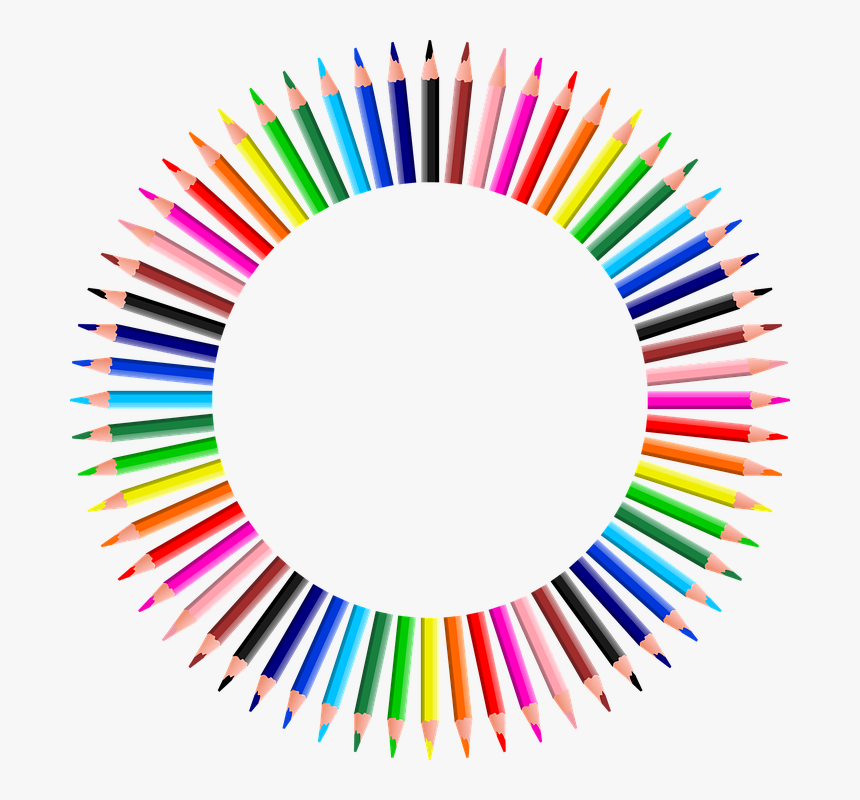 Circle Of Pencils Png, Transparent Png, Free Download