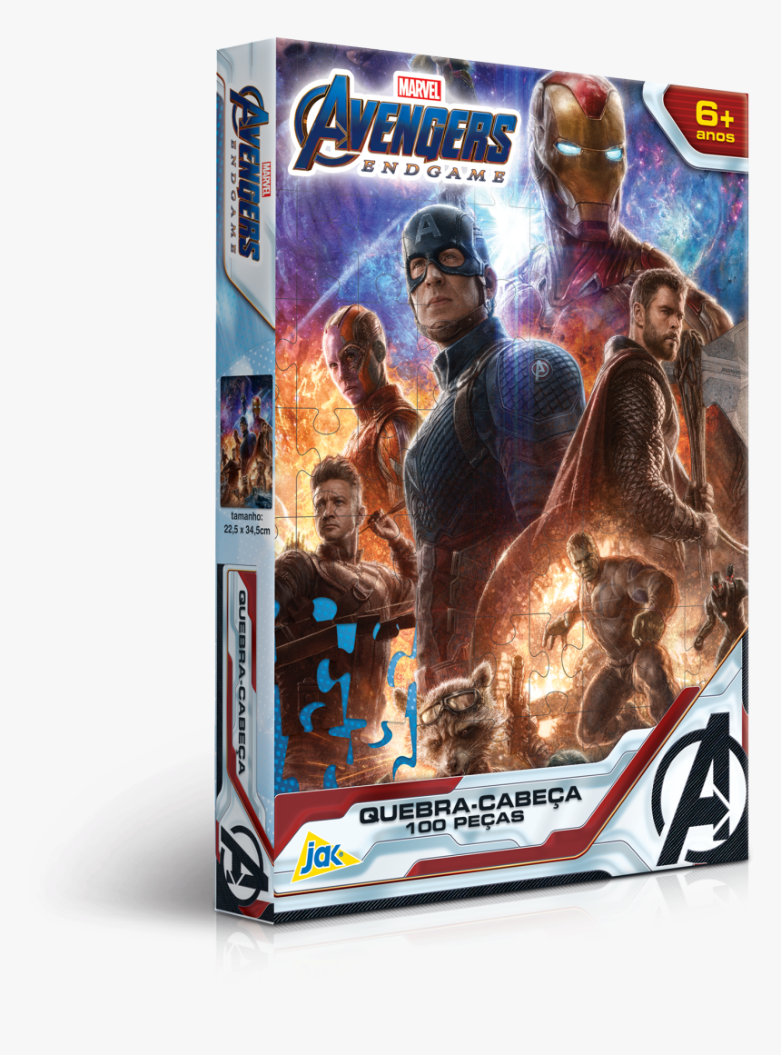 Quebra-cabeça Os Vingadores 100 Peças - Marvel Studios Movie Magazine Avengers Endgame, HD Png Download, Free Download