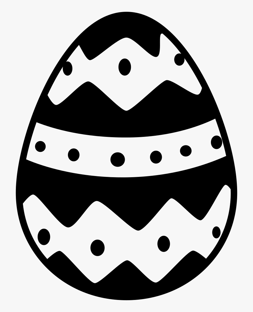 Easter Egg With One Horizontal Straight Line And Two - Easter Eggs Svg Free, HD Png Download, Free Download