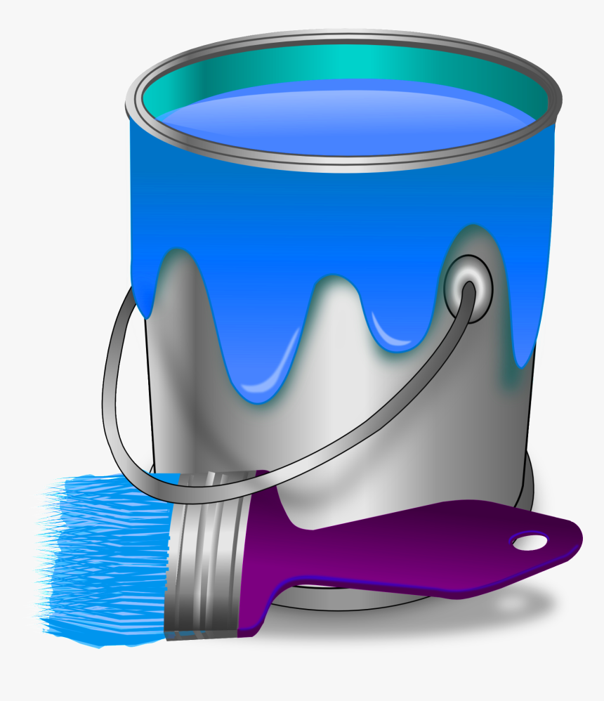 Transparent Images Clipart Gratuites - Paint Bucket And Brush Png, Png Download, Free Download