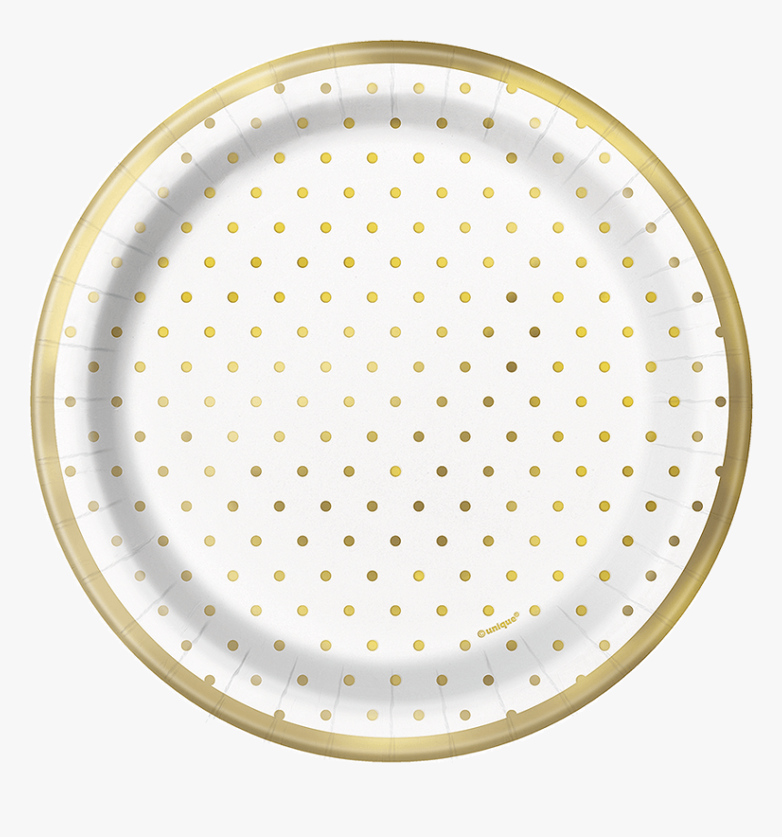 Elegant Gold Dots Paper Plates Small - Circle, HD Png Download, Free Download