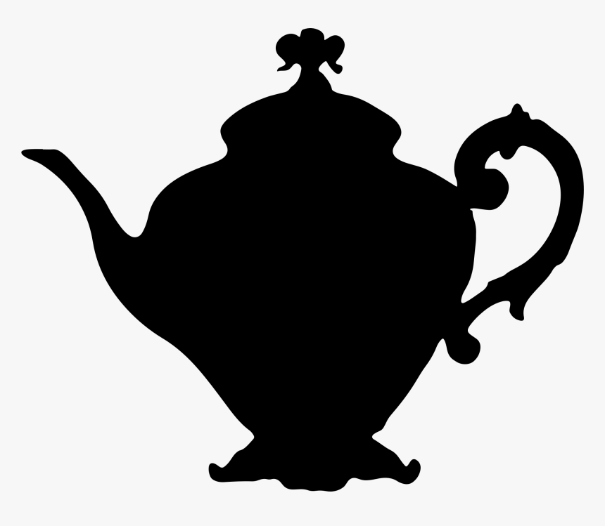 Vintage Teapot Silhouette - Alice In Wonderland Silhouette Clipart, HD Png Download, Free Download