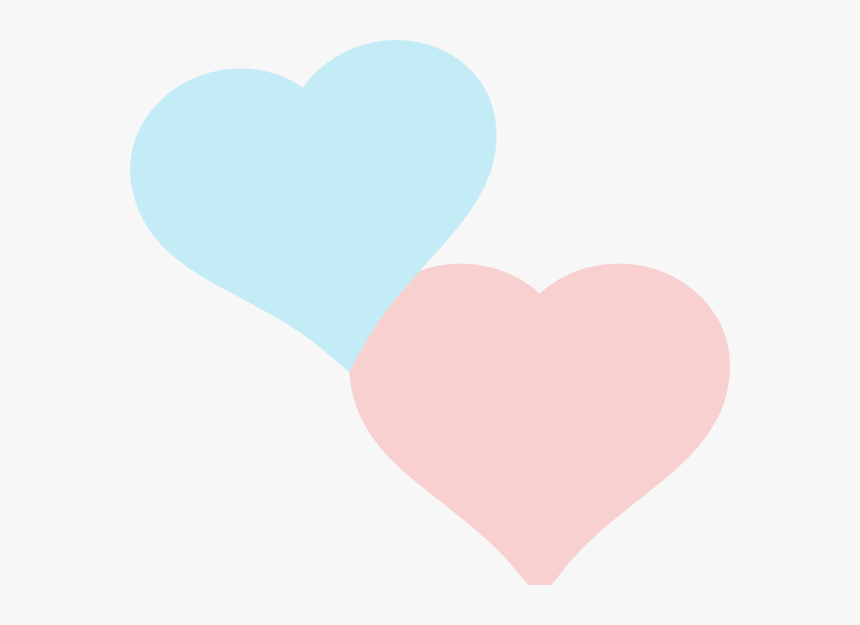 Two More Hearts Svg Clip Arts - Blue Heart Pink Heart, HD Png Download, Free Download