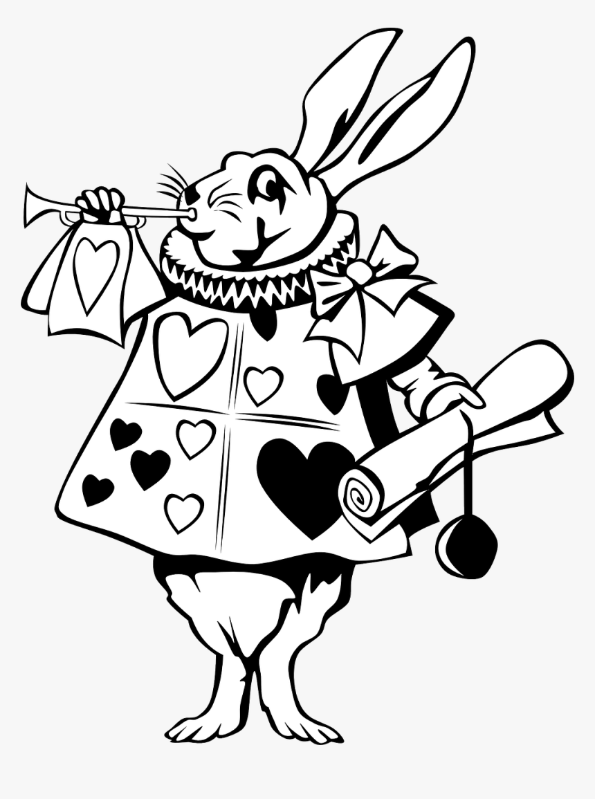 Rabbit, Alice In Wonderland, Character, Sketch, Artwork - Alice In Wonderland Clip Art, HD Png Download, Free Download