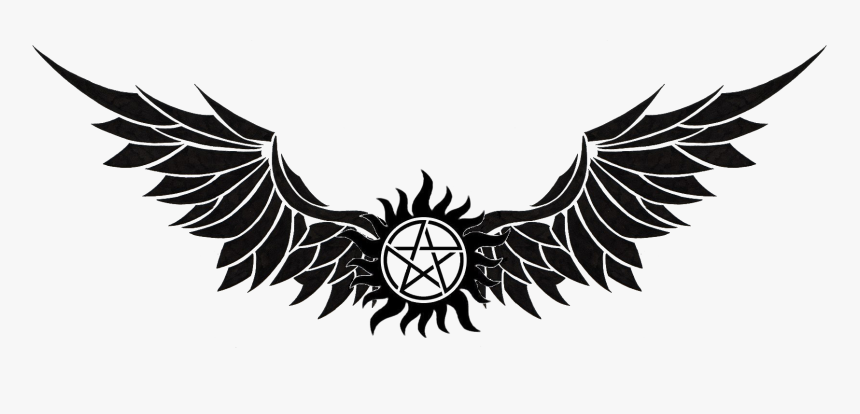 Supernatural Transparent Images - Supernatural Anti Possession Tattoo With Wings, HD Png Download, Free Download