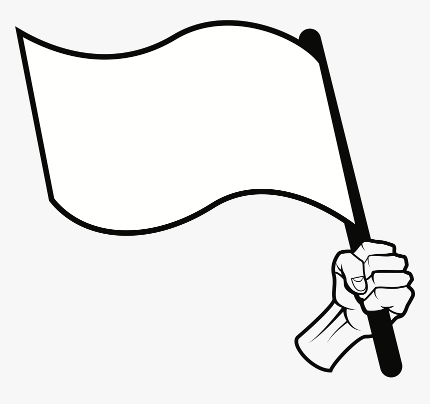 Transparent White Flag Png - Black And White Flag Clipart, Png Download, Free Download