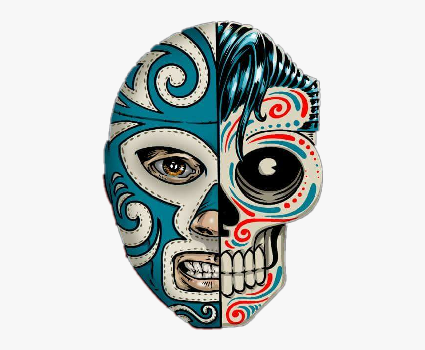 #mascara #luchalibremexicana #luchador #mexico #diademuertos - Máscaras De Lucha Libre Mexicana, HD Png Download, Free Download