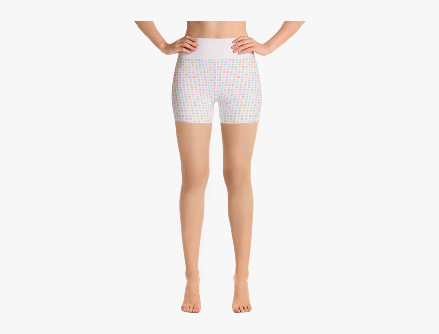 Elegant Multicolored Dots Yoga Short Pants With A Small - Capri Pants, HD Png Download, Free Download