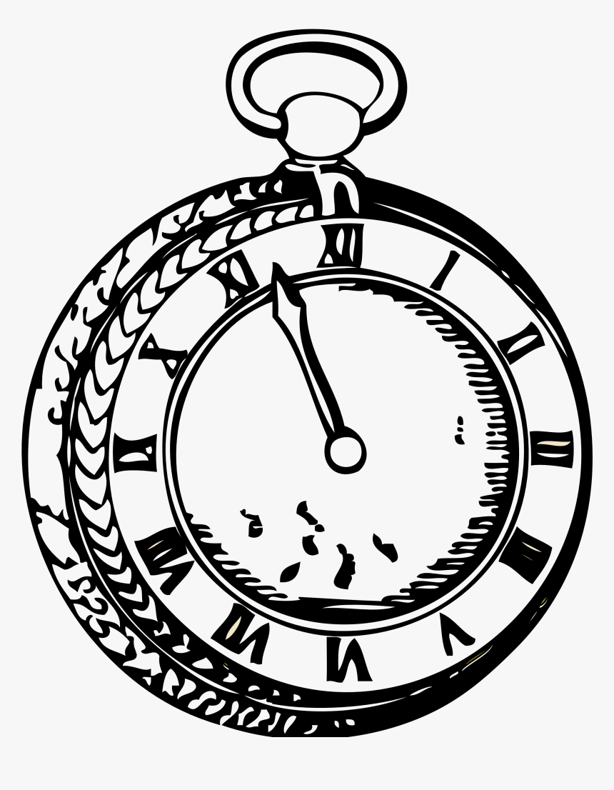 Clip Art Clipart Outline For - Pocket Watch Clipart Free, HD Png Download, Free Download