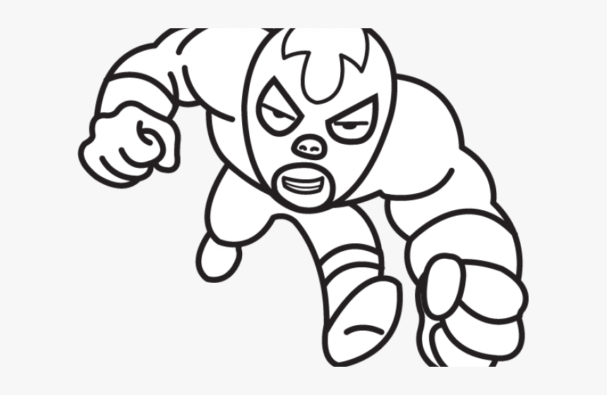 Transparent Wrestlers Clipart - Mucha Lucha Coloring Pages, HD Png Download, Free Download