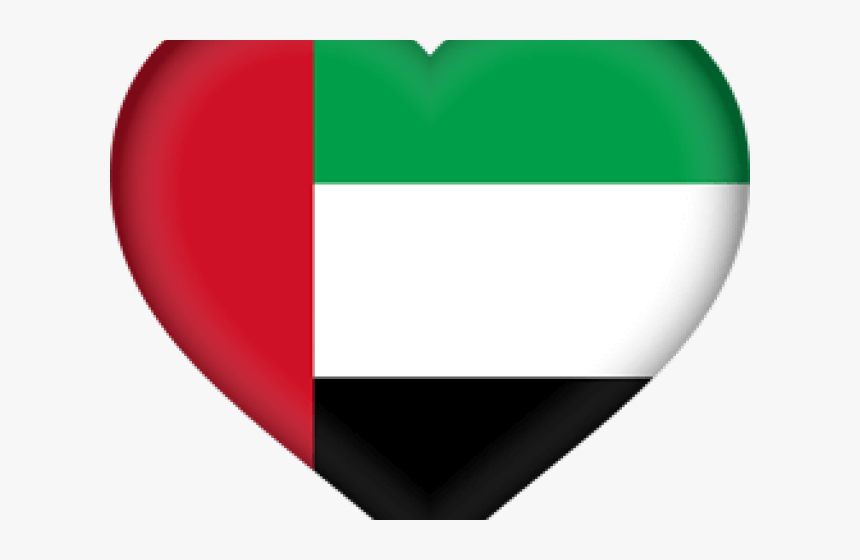 The United Arab Emirates Flag Clipart Png - Heart, Transparent Png, Free Download