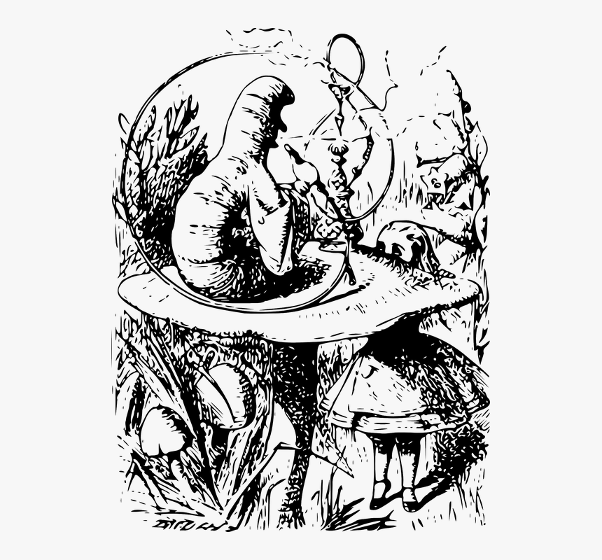 Alice In Wonderland, Talking, Caterpilla, Fairy, Tale - Caterpillar Alice In Wonderland Book, HD Png Download, Free Download